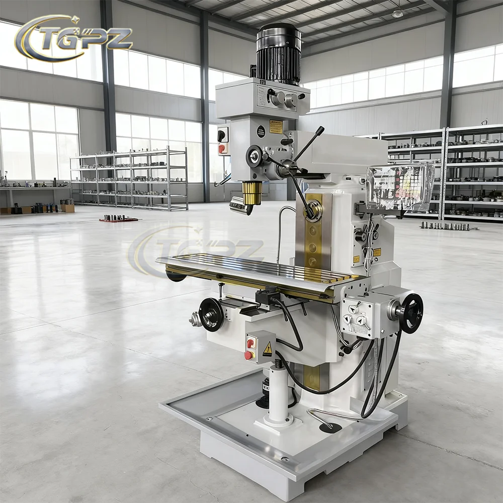 Swivel Head Automatic High-Accuracy Vertical Milling Machine ZX6332 CE Certified NT30 Spindle Taper 50mm Max Drilling Milling