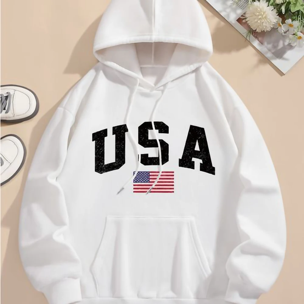 USA  NewYork Teenage Kids Hoodies for Girls Animals Sweatshirt Boys Autumn sweater Clothes for Children Independence Day Coats