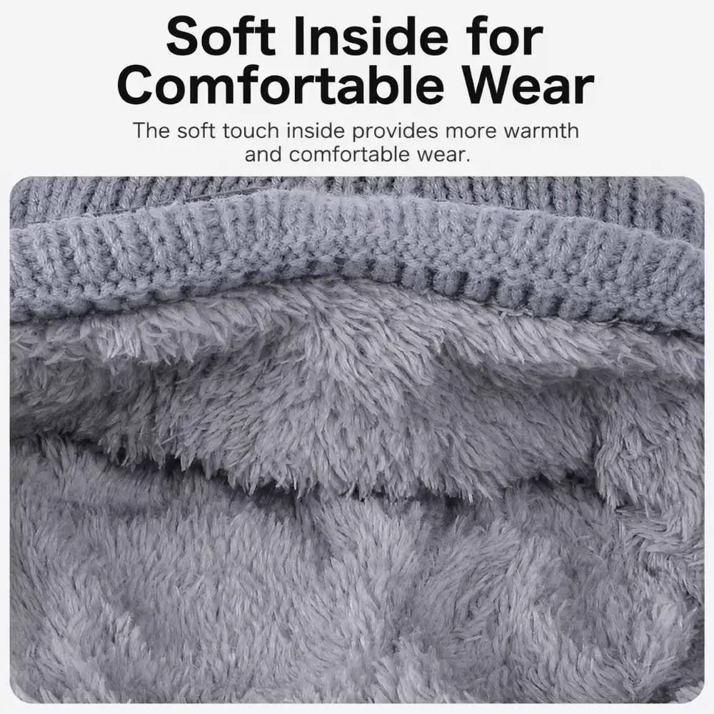 Removable Glasses Winter Glasses Caps Windproof Wear-resistant Warm Ski Mask Hats Neck Protection Ear Protection Knitted Hat 4