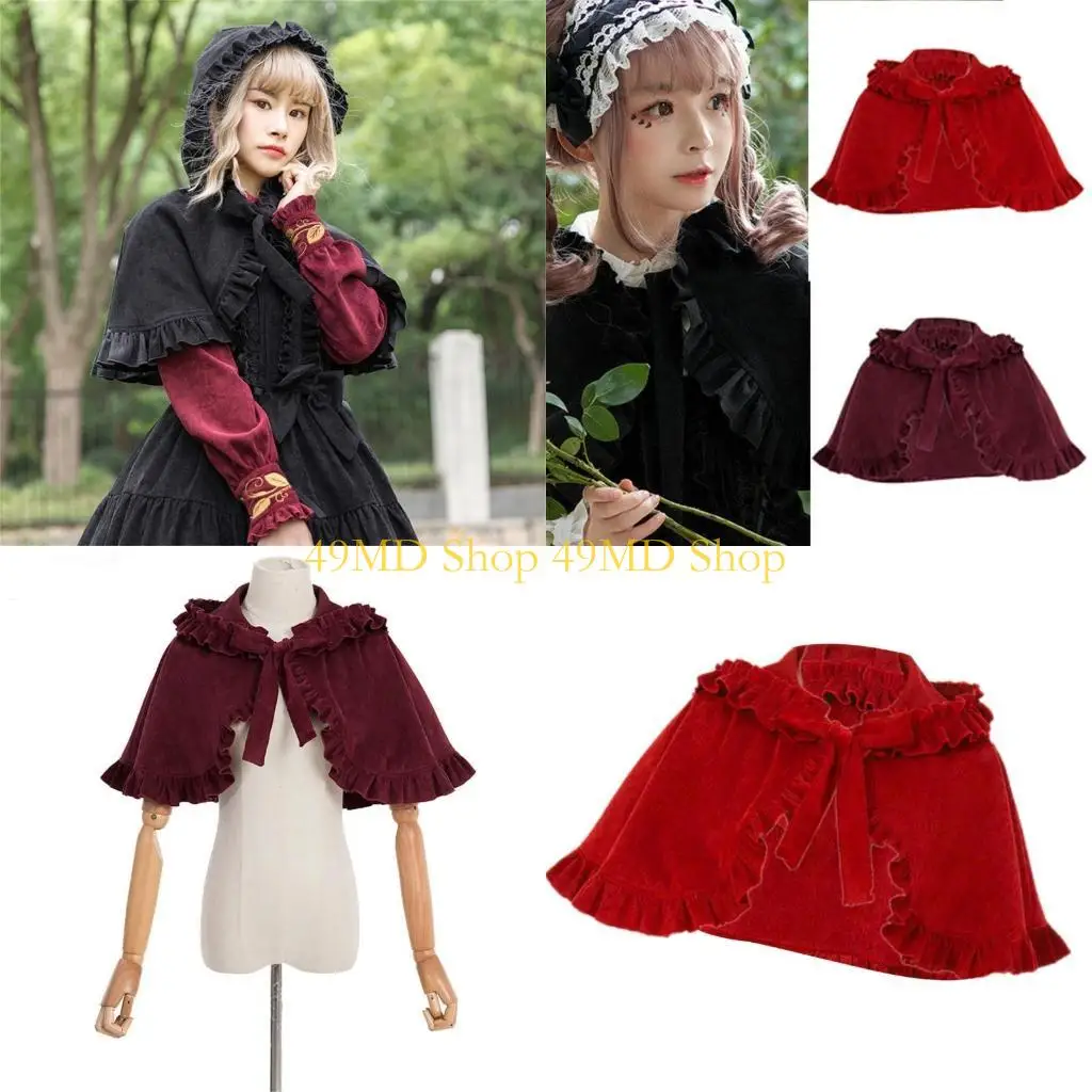 

49MD Velvets Christmas Capes Warm Velvets Shawl Multipurpose Stylish Beautiful Shawl for Office Event and Family Gatherings