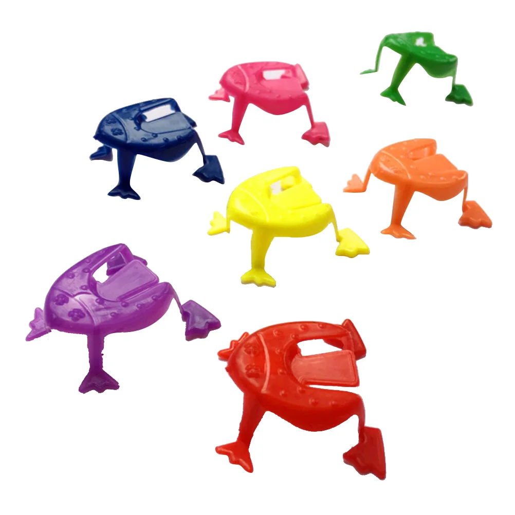 

100 Pcs Inflatables Mini Plastic Frogs Jumping Gift Game Frog Frog Toys Kids Child
