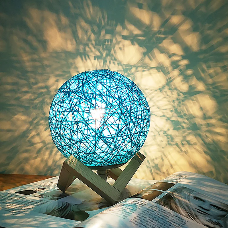 1Pc Round Concise Hand-woven Rattan Vine Ball Pendant Lampshade Light Lamp Shades Light Accessories(20cm Diameter)