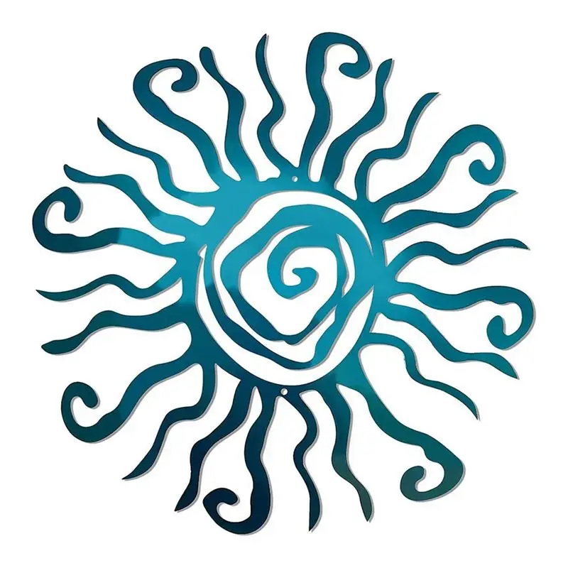 Y51A-Sun God Metal Wall Art Indoor/Outdoor Decor -12.2In Coral Rust Proof Wall Decor For Bedroom,Garden,Patio And Farmhouse
