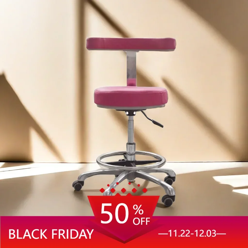 Pedicure Stool with Wheels Barber Furniture Spa Aesthetic Beauty Massage Table Chair Salon Hair Nail Treatment Stylist Rotating