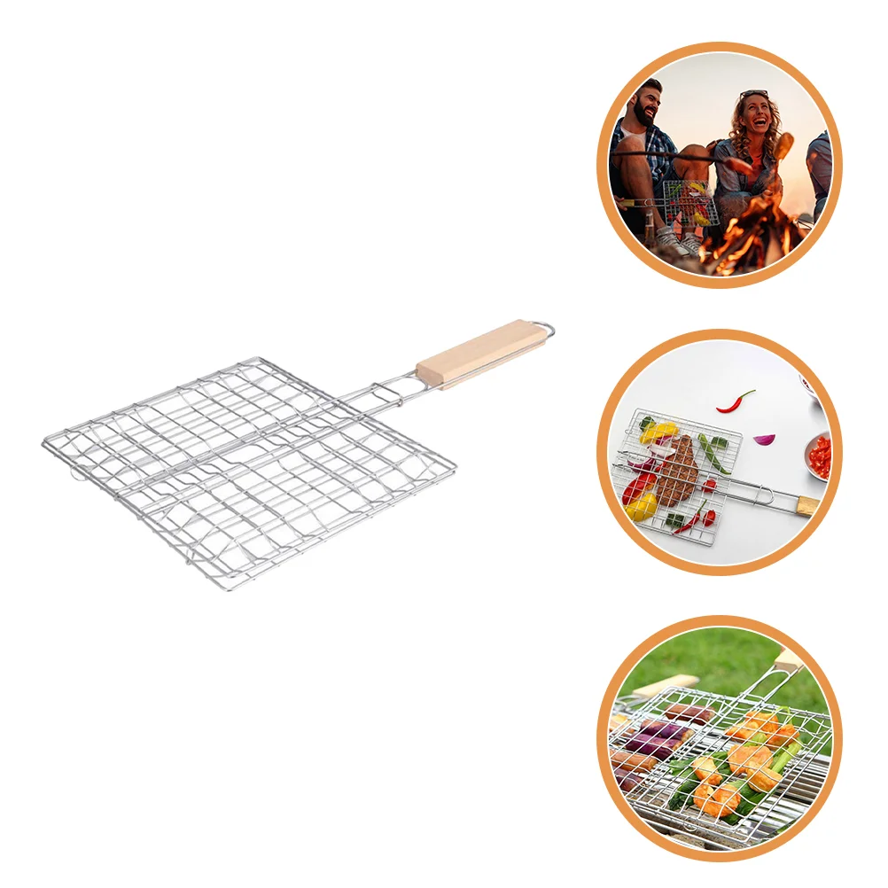 

BBQ Net Grilled Fish Clip Portable Basket Barbeque Accessories Outdoor Kitchen Barbecue Party Household Rack