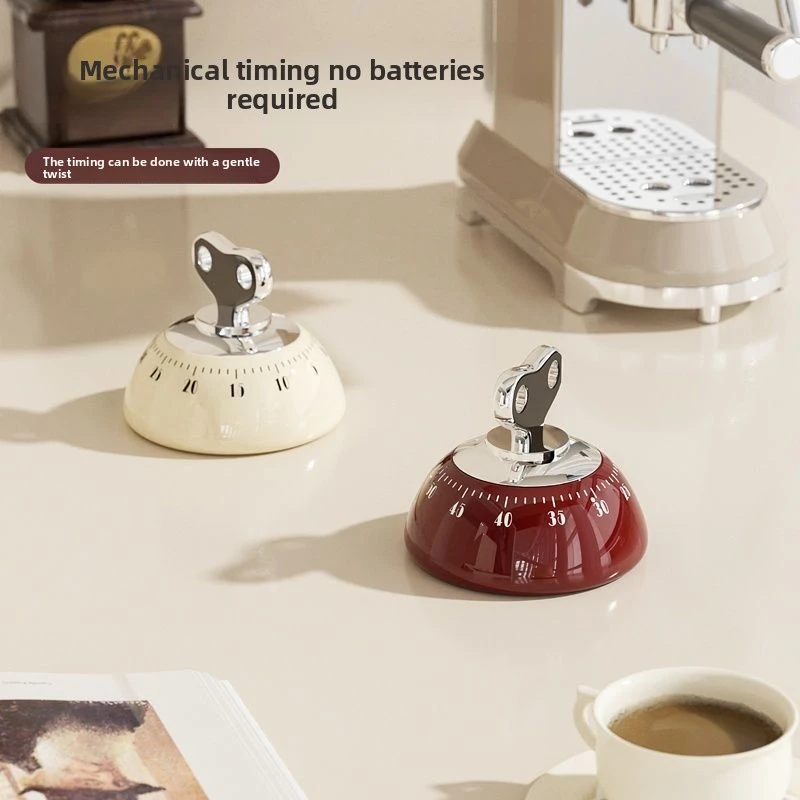 Magnetic Kitchen Timer with Ringing Alarm - No Batteries Needed, Magnetic Base for Refrigerator, Oven, Microwave
