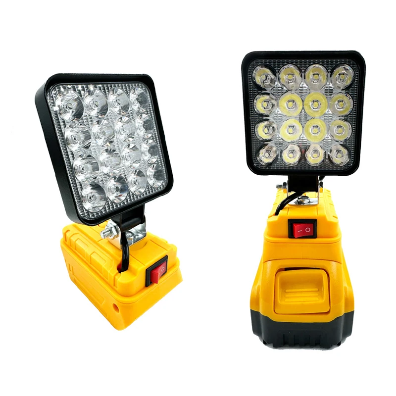 For Dewalt 18V Li-ion Battery Cordless LED Work Light 3 Inch Flashlight Portable Emergency Flood Lamp Camping Lamp(No Battery)