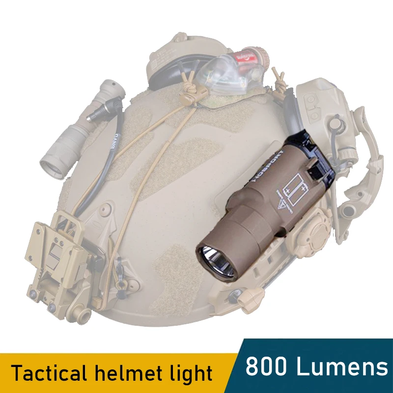 

Tactical Mini Flashlight 800 Lumens High Brightness Helmet Weapon Lighting Hunting Recon Spotlight Suitable for Multiple Guns