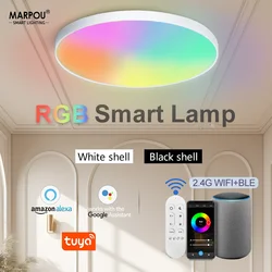 Akıllı ev RGB tavan lambası WIFI Bluetooth LED uzaktan kumanda APP ses kontrolü karartma yatak odası oturma için mutfak dekoru