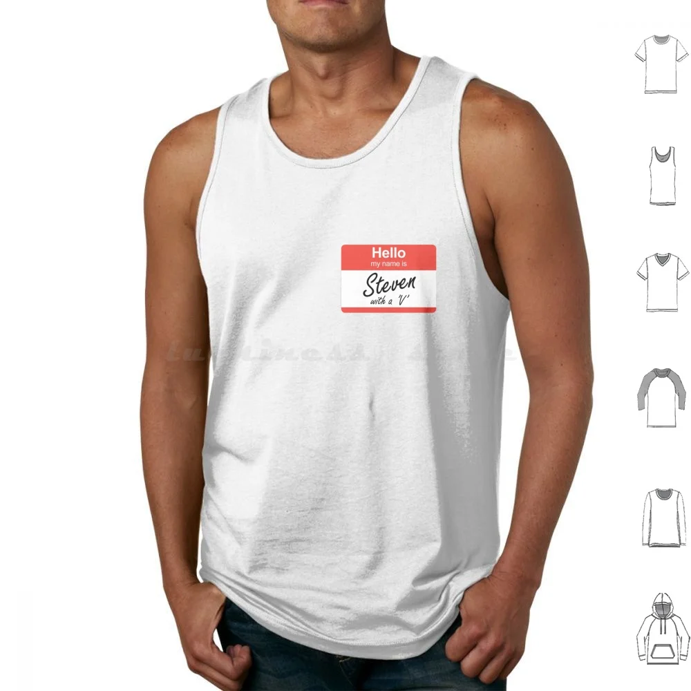 My Name Is Steven , With A V-Moonknight Tank Tops Print Cotton Moonknight Series Steven Marc Spector Moon Superhero
