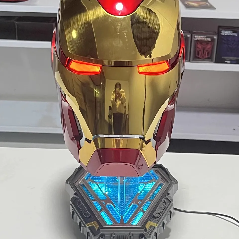 

Железный человек Mk50 Mk5 косплей шлем электрический многокомпонентный открывающийся и закрывающийся шлем голосовое управление модель глаза подарок для детей и взрослых