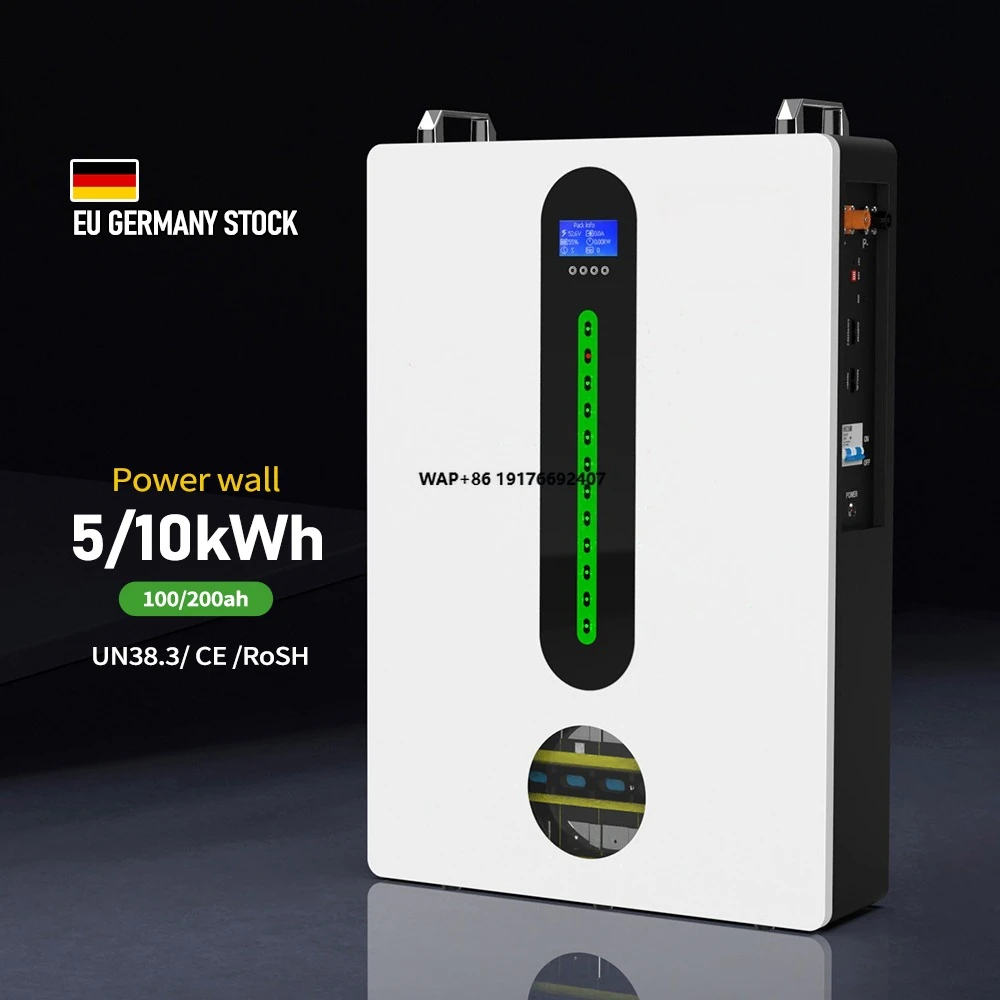 

Eu Warehouse 5kw 10kwh 51.2v Wall-Mounted Lifepo4 Lithium Battery 48v 100ah 200ah Solar Home Energy Storage System