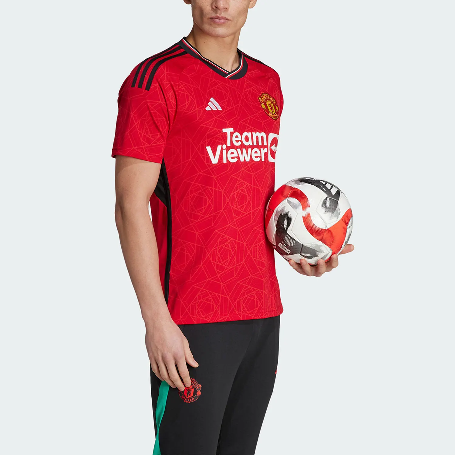 Adidas Authentic Manchester United Fan Edition Men's Football Sports Short Sleeve T-Shirt IP1726