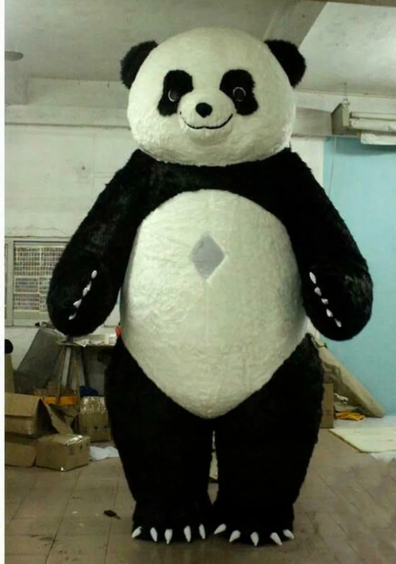 Inflatable Panda Bear Mascot Costume Suits Cosplay Party Game Dress Outfits Clothing Advertising Carnival Christmas Easter