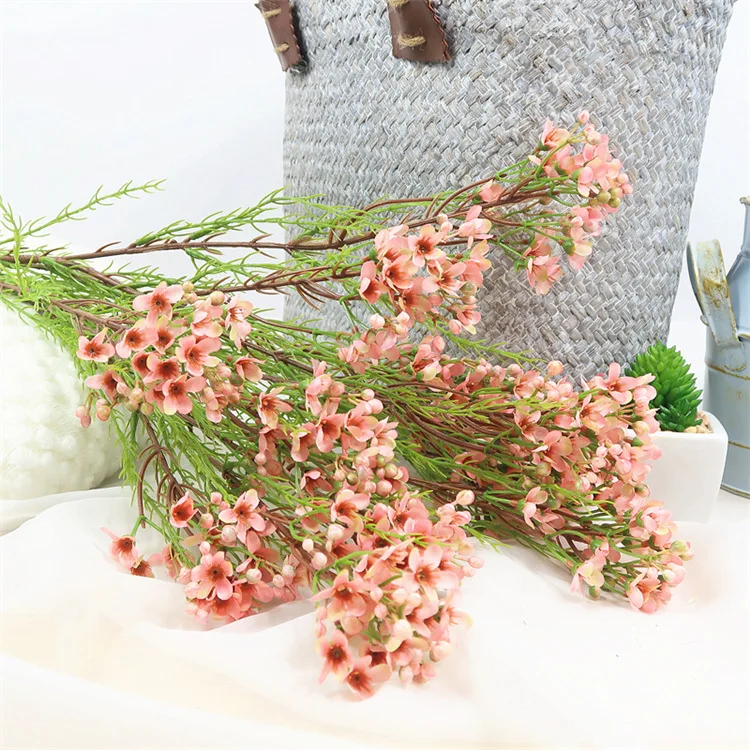 5-teiliges Set Künstliche Winterblumen aus Seide für Wohnzimmerdekoration, Hochzeitssträuße, Party-Tischdekoration, Blumenarrangements – Detail 8