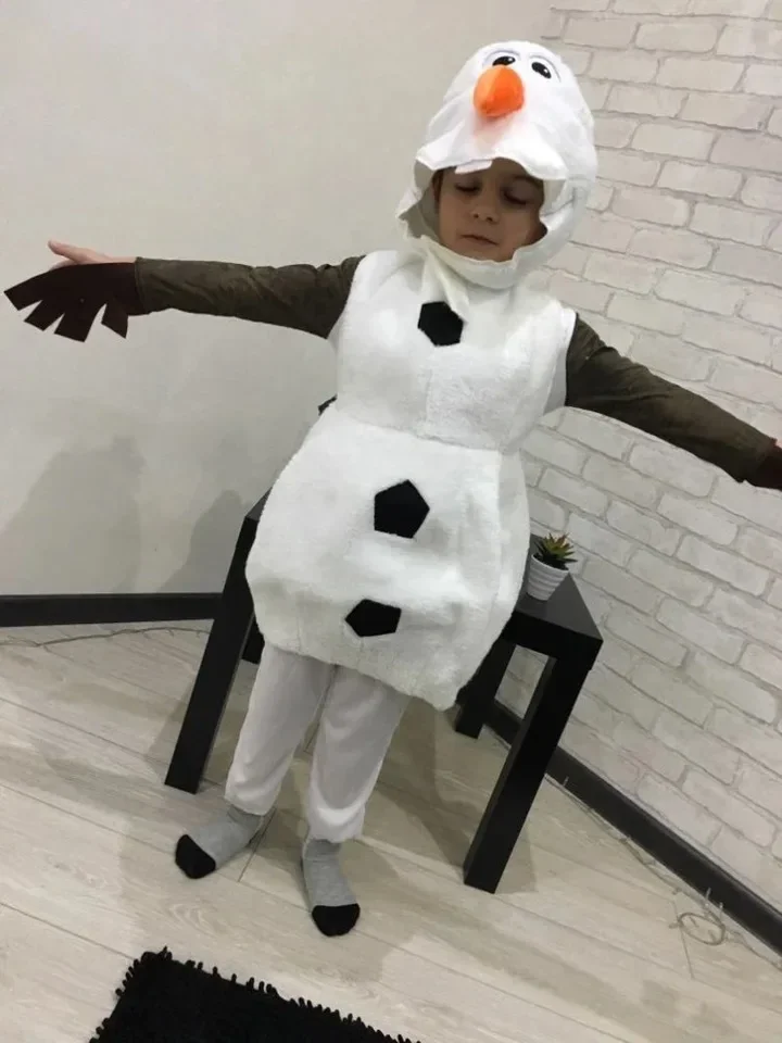 MINISO Frozen snowman Olaf Cartoon Mascot costume Anime Stage show perform Clothes Fancy Dress carnival Costume kids gift