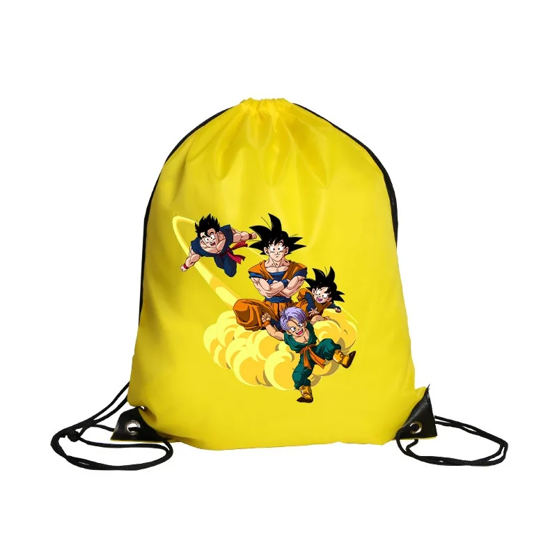 Dragon Balles Drawstring Bag Boy Anime Figure Print Sports Backpack Trendy Cool Cycling Backpacks Large Capacity Storage Pouch view 2