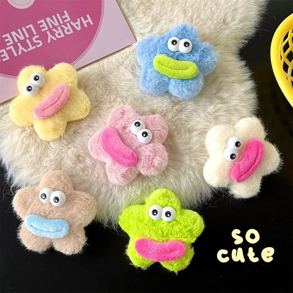 Cute Star Shape Plush Doll Hair Clip Funny Korean Style Ugly Doll Duckbill Clip Headwear Hair Accessories Cartoon Hairpin Girls