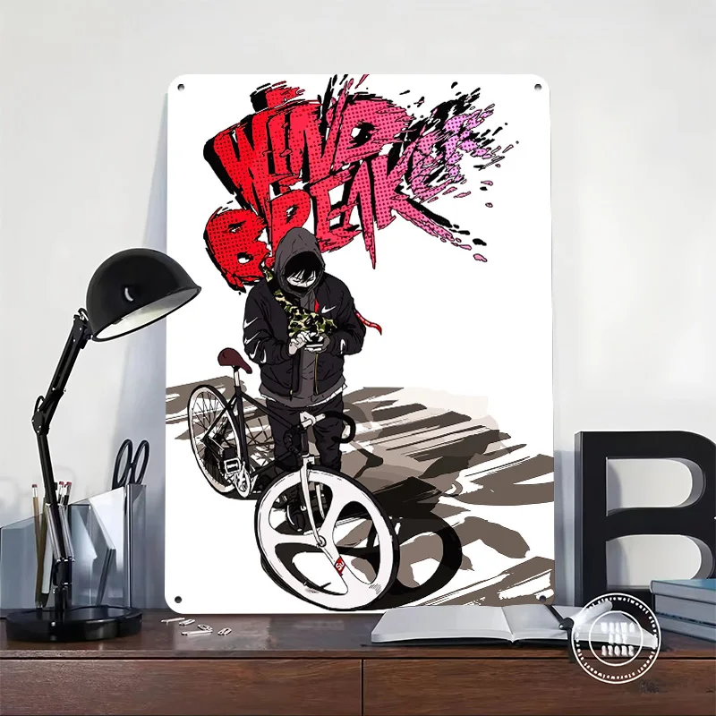 Wind Breaker Anime Personalized 3D Textured Metal Poster Wall Art Vintage Tin Signs for Bar Accessories Room Decor House Home