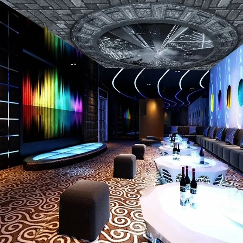 Custom Mural Ceiling Wallpaper Abstract 3D Stereo Geometric Cityscape Modern City Building Wall Coverings Home Decor Background