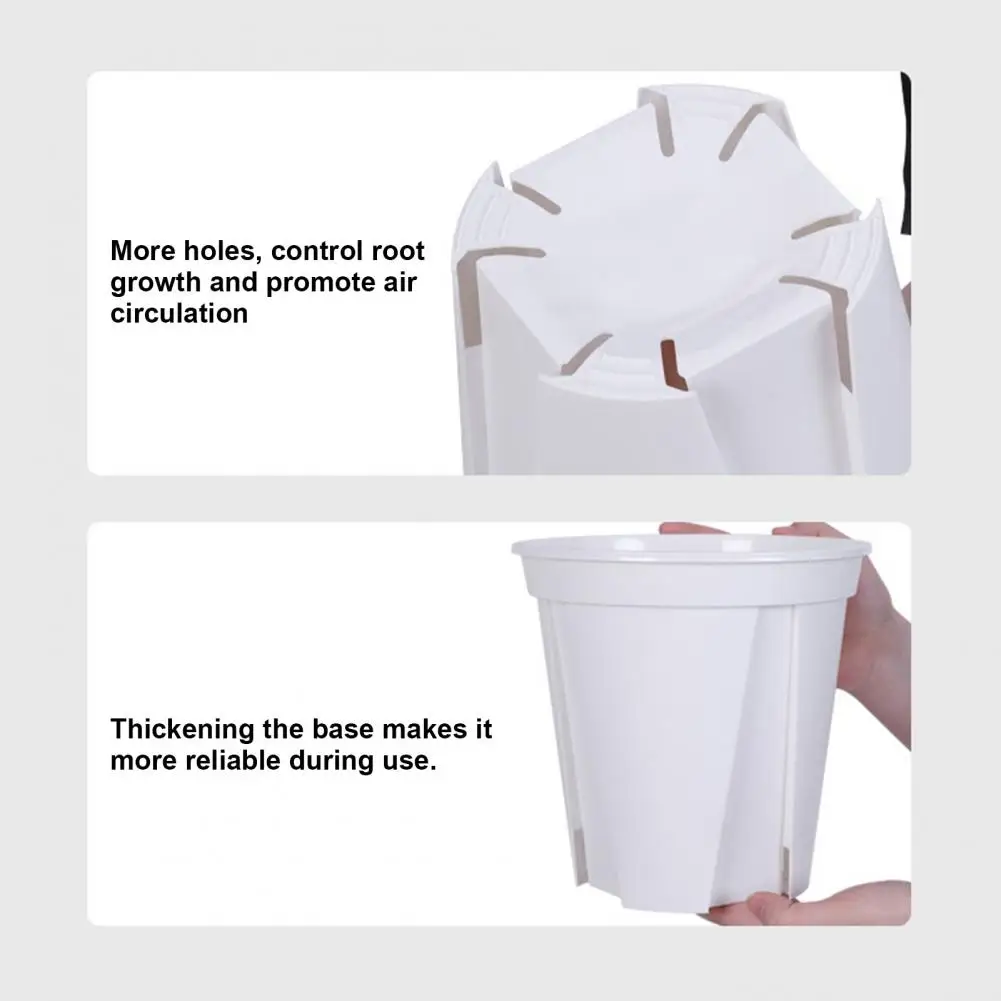 Flowerpot with Drainage Holes Breathable Plant Pot Self-watering Flowerpot with Outer Pots Indoor Outdoor Plant Pot for Home