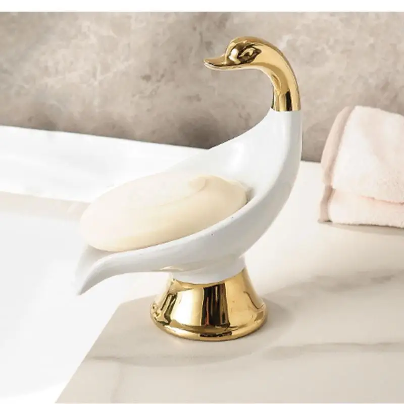 Drain Soap Dish Holder Ceramic Leaf Soap Dish Bathroom Soap Storage Tray Kitchen Soap Holder Bath Soap Holder Bathroom Supplies