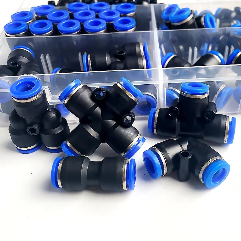 41 PCs Boxed PU-8/PE-8/PZA-8/PY-8/PV-8/PG-8/PK-8 Pneumatic Connectors Kit 8mm 6mm Outer Diameter of the Hose Pipe Tube Air