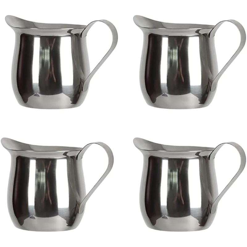 Small Milk Frothing Pitcher Stainless Steel Coffee Milk Pouring Jug for Coffee