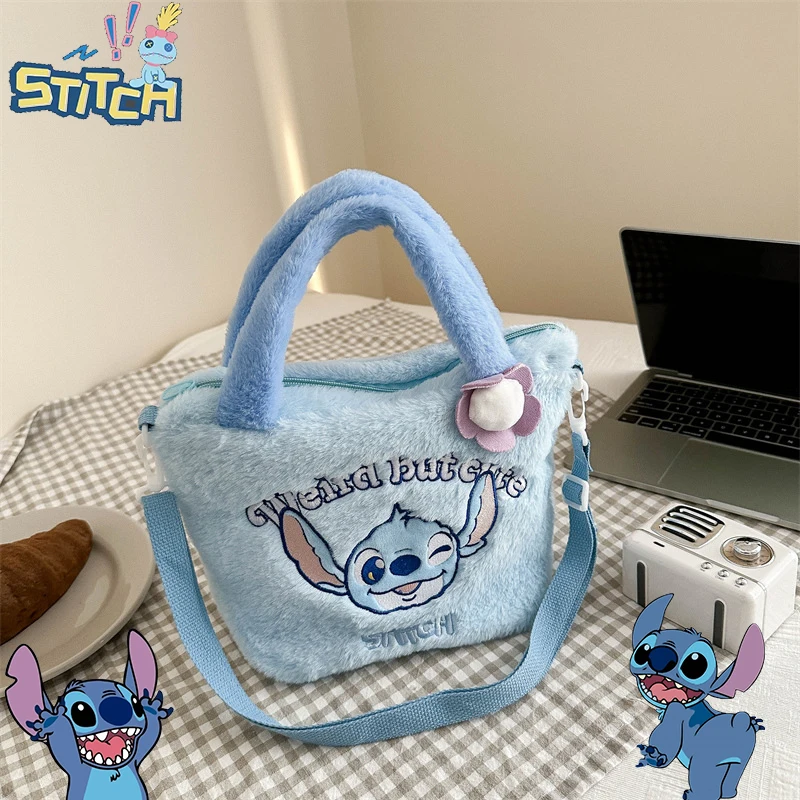 Kawaii Stitch Disney Cute Cartoon Handbag Casual All-match Crossbody Bag Portable Anime Satchel Tote  Fashion Backpacks