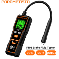 FT01 Digital Brake Fluid Tester Auto Car Brake Oil Moisture Detector Tester for DOT3/DOT4/DOT5.1 with Backlight Flexible Probe
