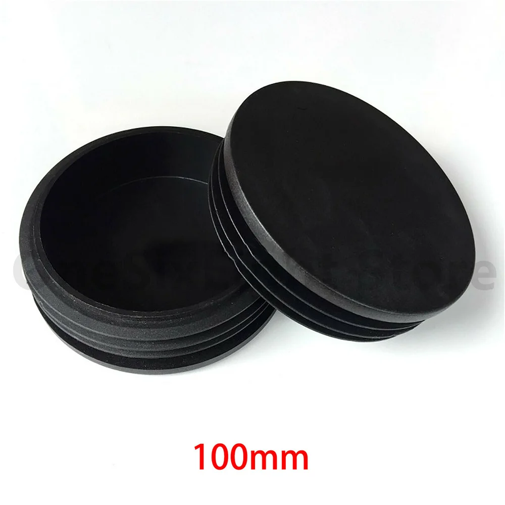 Round Plastic End Caps Bungs Blanking Plugs Pipe Inserts Table Feet Chair Legs 90mm 100mm