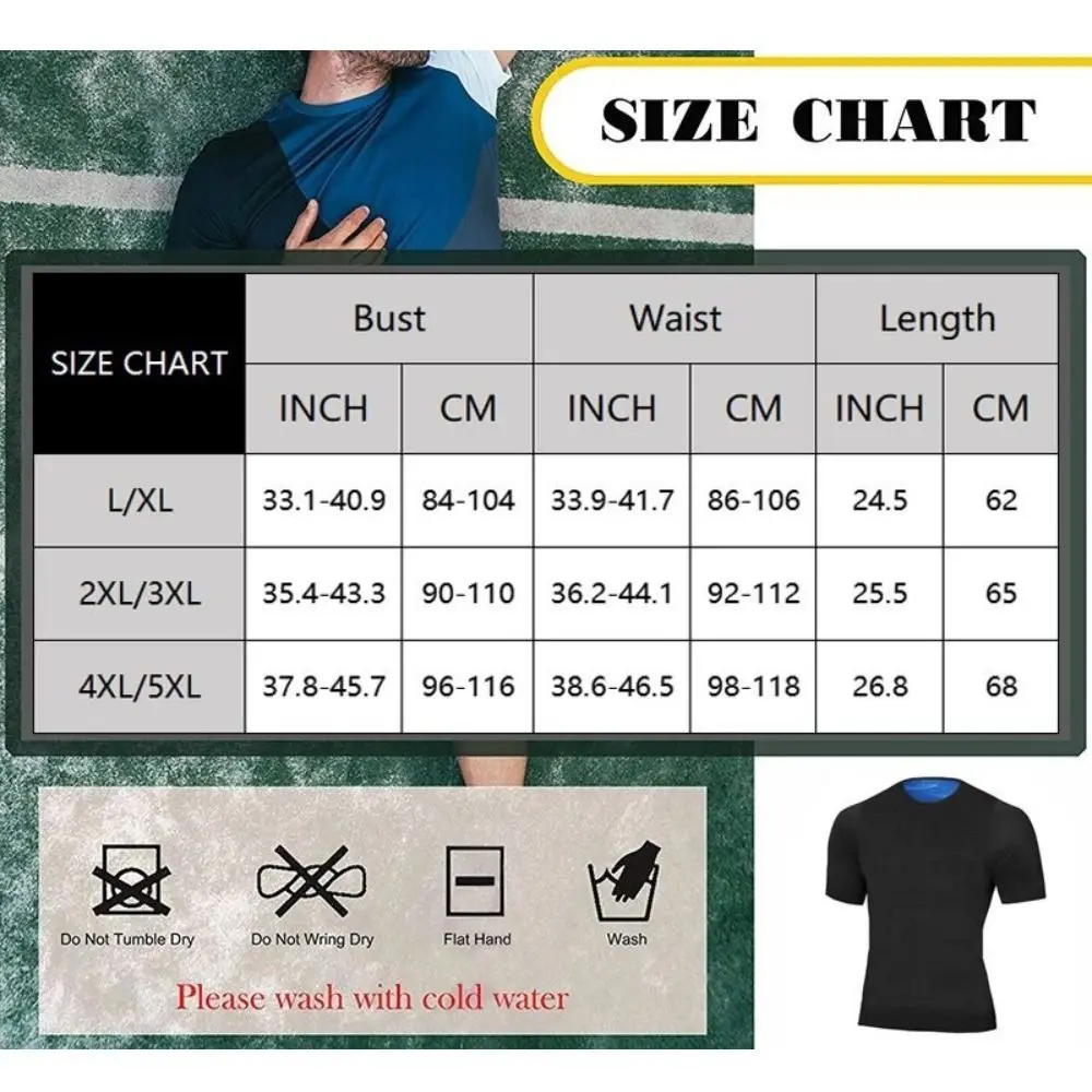 Sauna Sweat Shirt for Men Short Sleeve Body Shaper Gym Exercise Fitness Solid Top Shapewear Sauna Sweat T-Shirt Waist Slimming