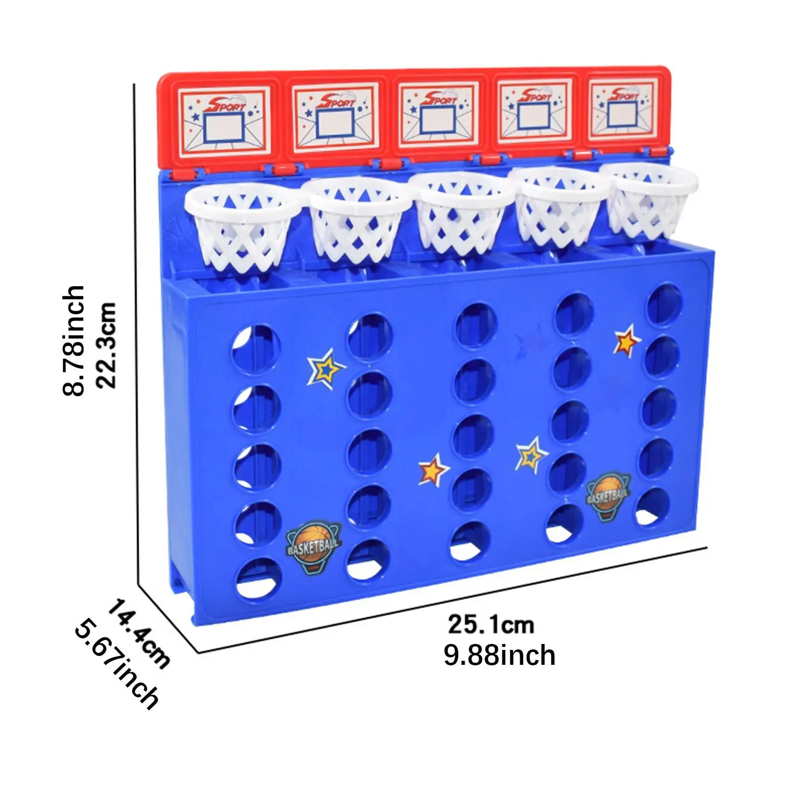 Bouncing Off Party Game Tabletop 4 in a Row Basketball Toy for Kids Educational Memory Training Portable Family Fun