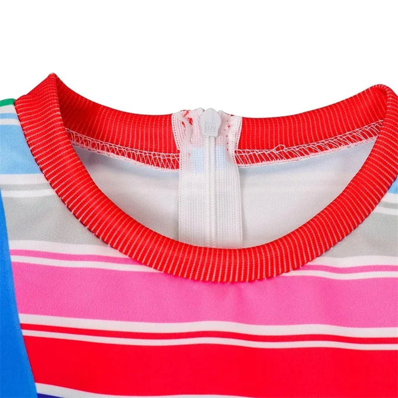 CGMGTSN костюм на Хэллоуин для мальчиков и девочек, наряд для косплея Чаки, мультяшная кукла-призрак ужасов, комбинезон с длинными рукавами и 3D Pri