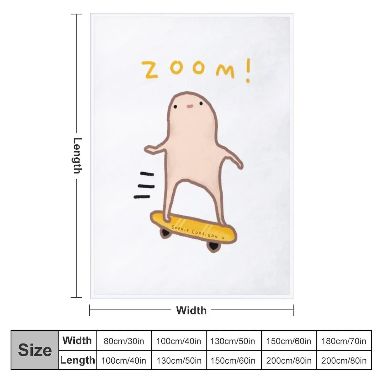 Honest Blob - Zoom! Throw Blanket Multi-Purpose christmas gifts Blankets