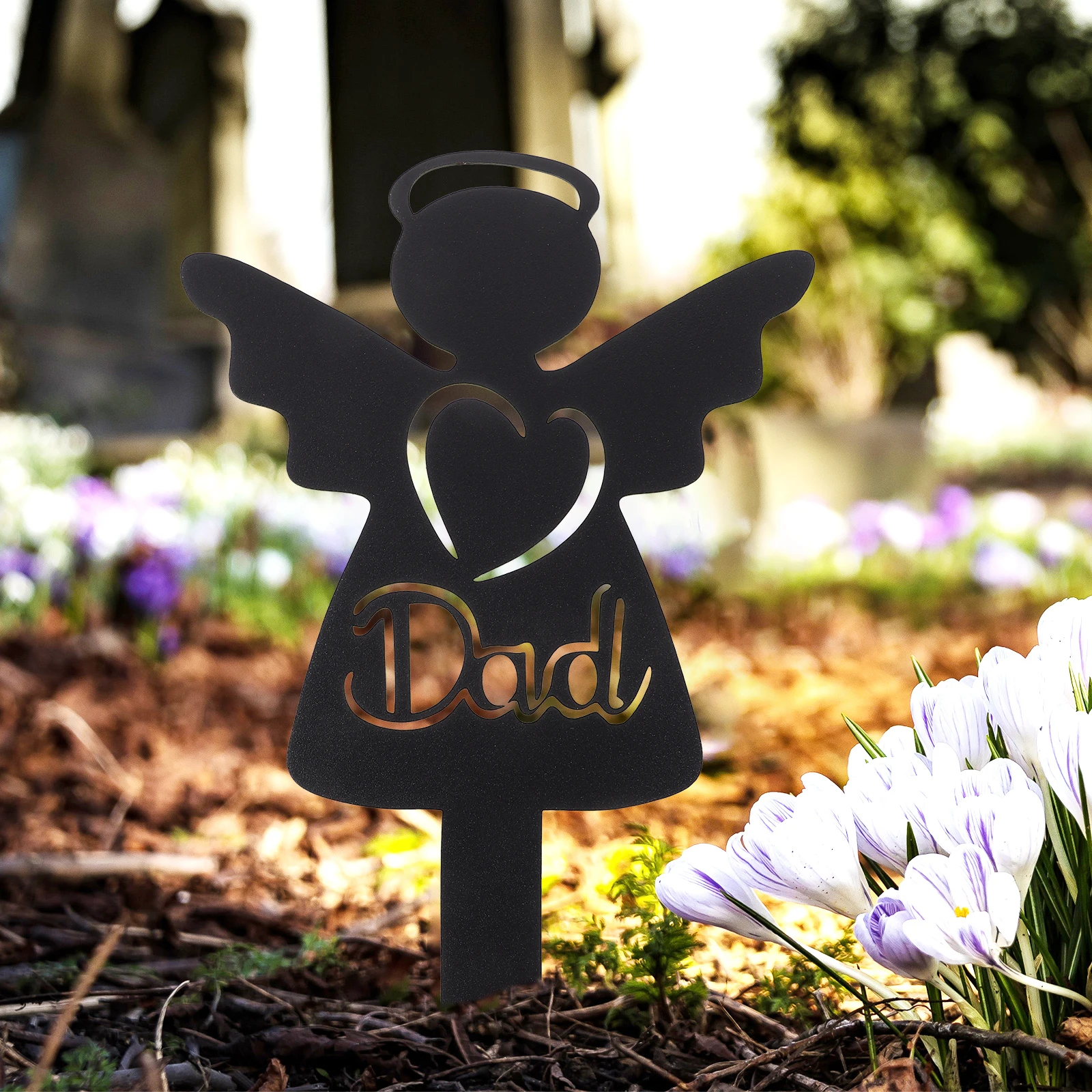 

Garden Ornaments Outdoor Memorial Plaque Decorations Grave Cemetery Commemorate Black