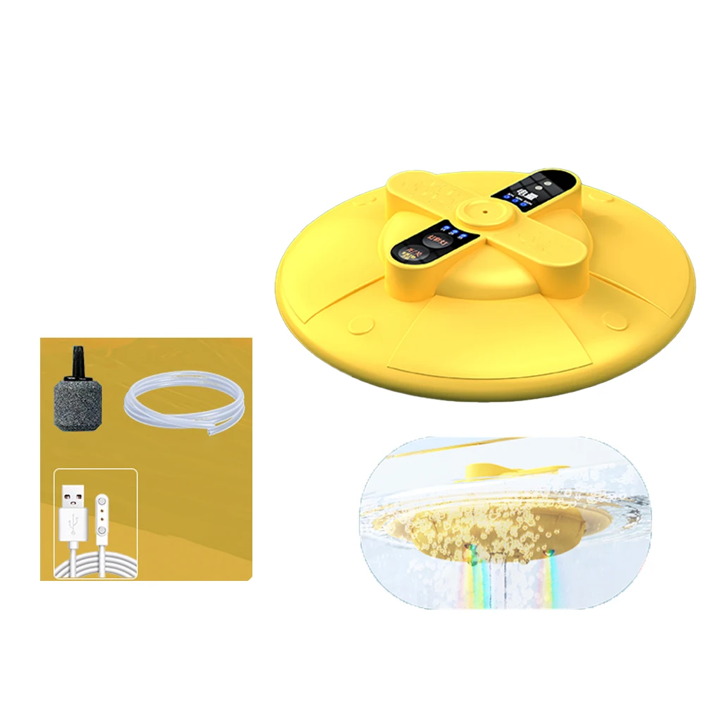 屋外釣り専用フローティング水酸素ポンプ-3段階調整-ポータブル養魚用酸素供給器