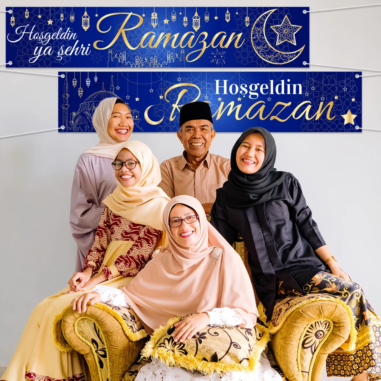 زينة عيد رمضان Hoşgedin Ramazan لافتة خارجية Hosgeldin ya Sehri Ramazan خلفية رمضان مبارك للمسلمين