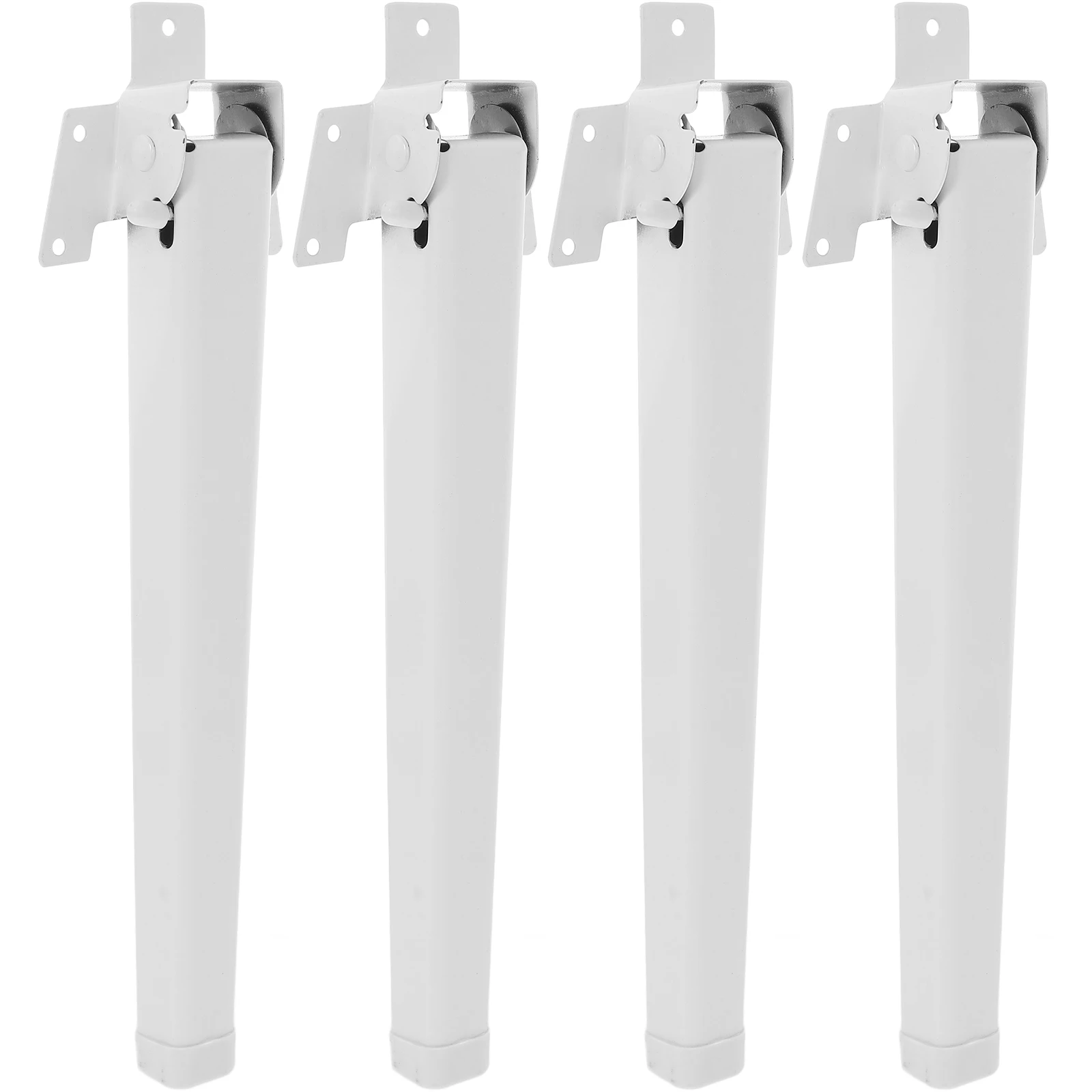 

4 Pcs Height Adjustable Table Legs Foldable Tripod White Sofa Couch Cabinets Workbench Sturdy Iron Frame Multi Functional