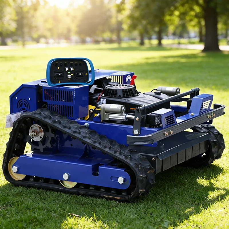 ized remote-controlled zero-turn lawn mower, all-terrain tracked type, agrltural grass crushing and mowing hine