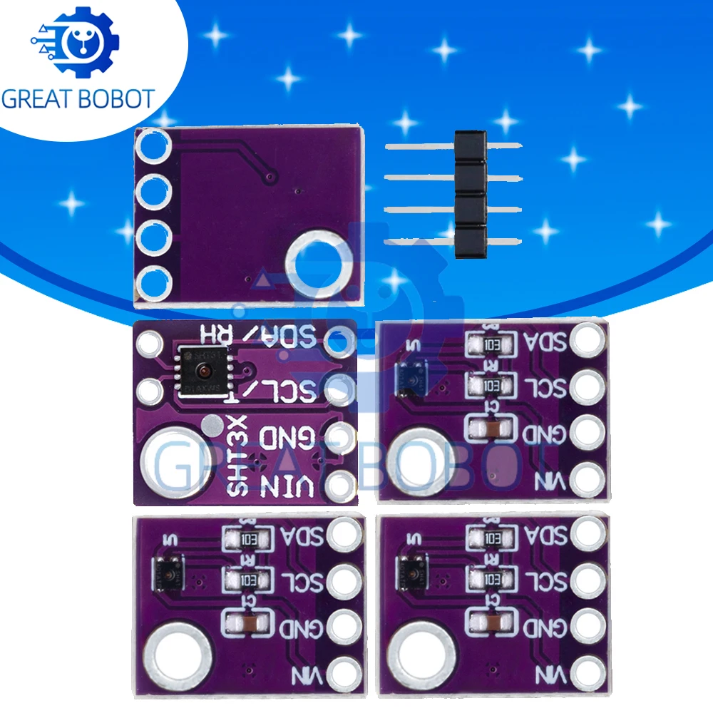 Digital Temperature and Humidity Sensor Module I2C Environment Detection SHT31 SHT40 SHT41 SHT45 SHT30