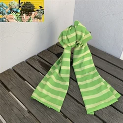 Anime Long Green Purple Scarf Wrap Jonathan Joestar Cosplay Costume 200cm Rare Handmade