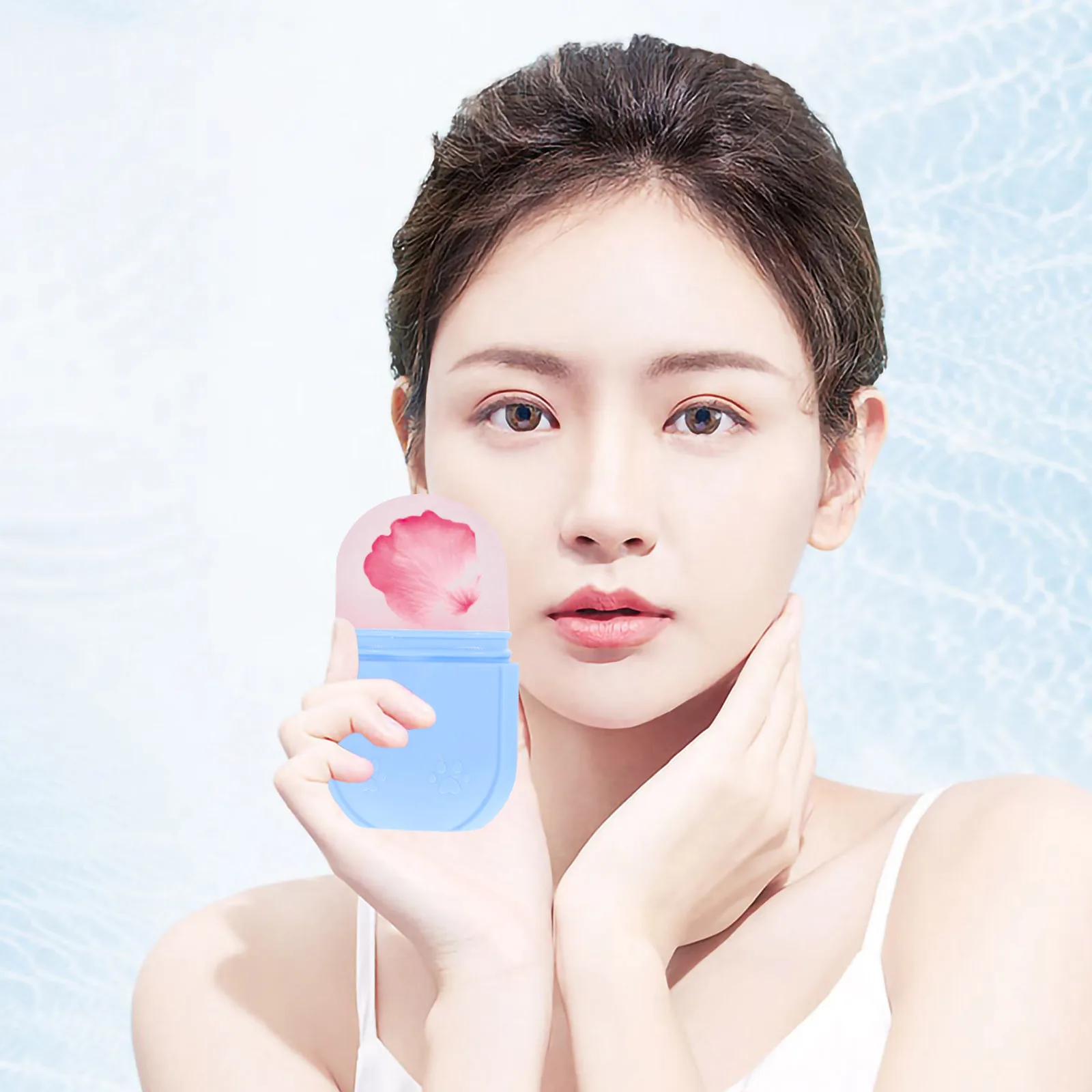 

Silicone Ice Tray Roller Mold Compress Facial Massager Multi purpose Tool R om Color Effective Edema Dark Circles Blood