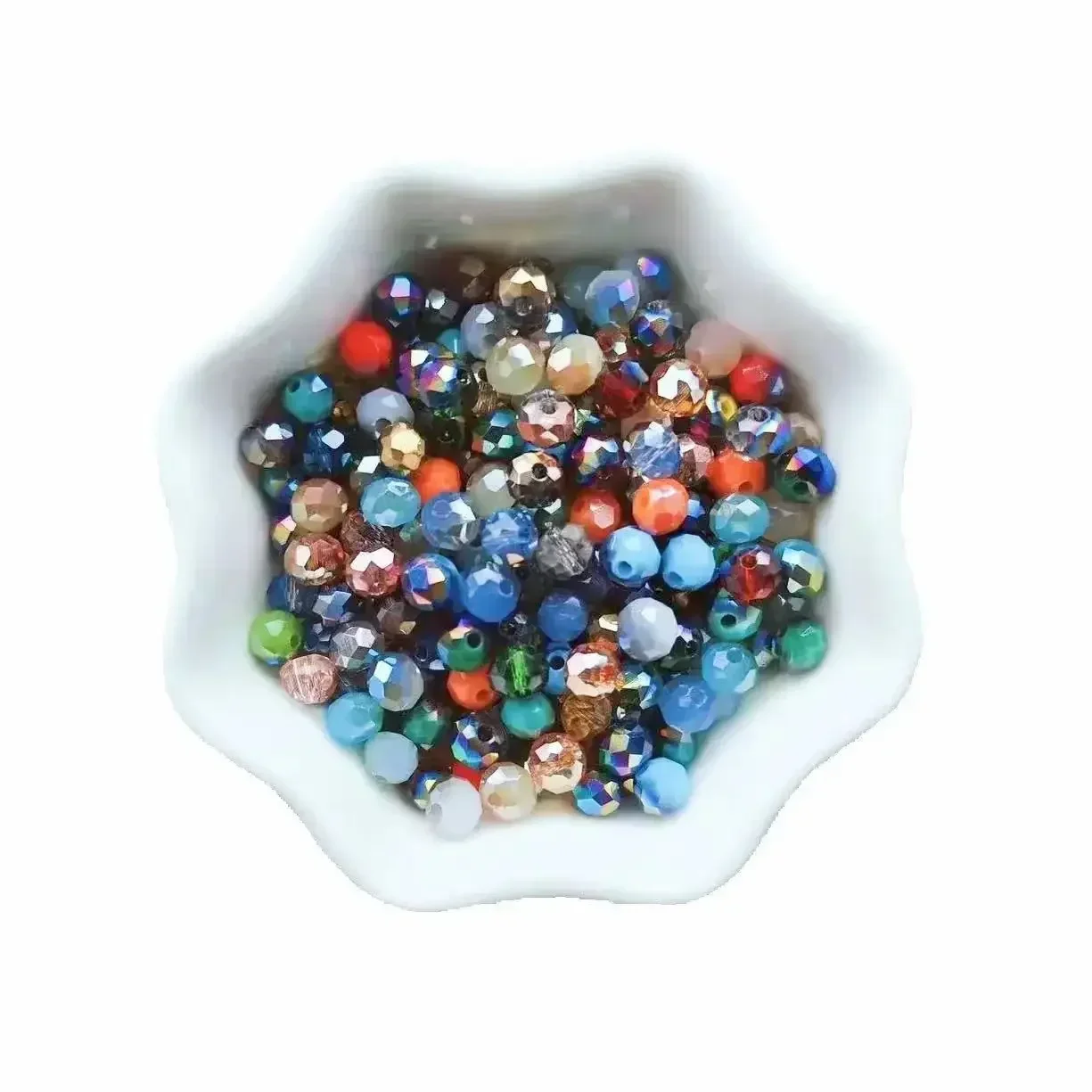 50pcs 4*6mm Rondell Austria Faceted Crystal Beads