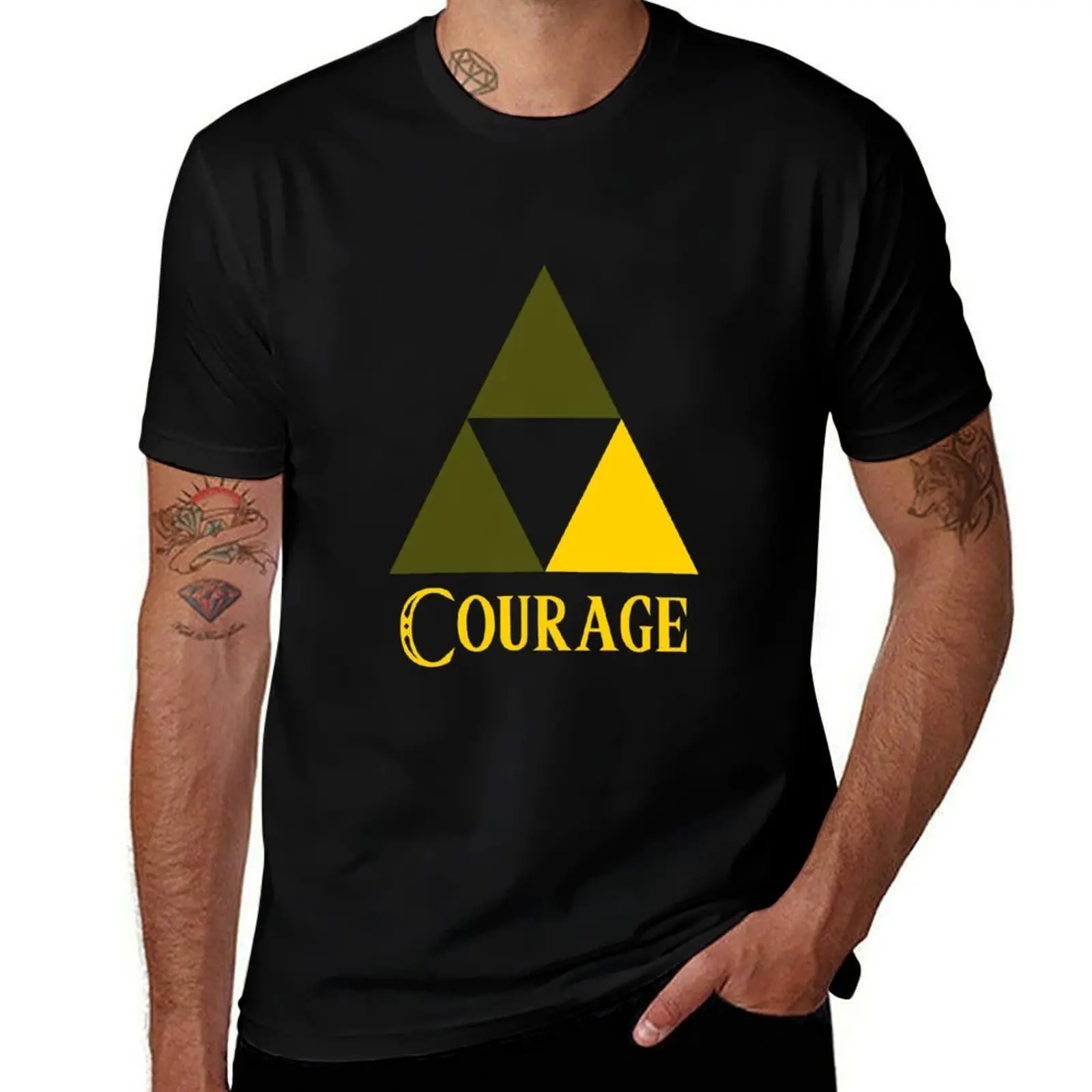 T-shirt Courage, haut basique à manches courtes, assorti à toutes les tenues