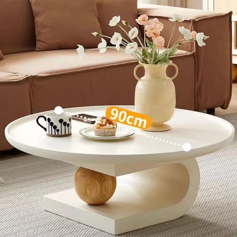 Minimalist Round Coffee Table Unique Luxury Modern Storage Coffee Table Glamour Simple Table Basse Pour Salon Home Furniture