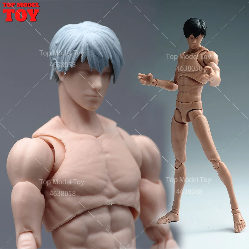 Dritter Teil VB002 Weiß VB003 Gelb 1/12 Männlicher Anime-Muskel-Gelenkkörper 16,5 cm Superflexible Actionfigur Gelenkiger Körper Modell