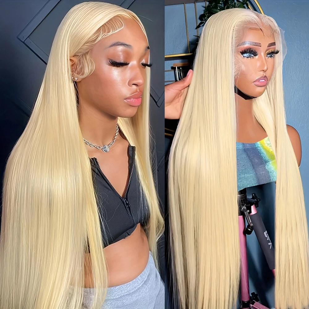 Straight Wig Honey Blonde lace Front Human Hair 13x5 HD Transparent Lace Frontal Wig 200 Density Brazilian Hair For Black Women