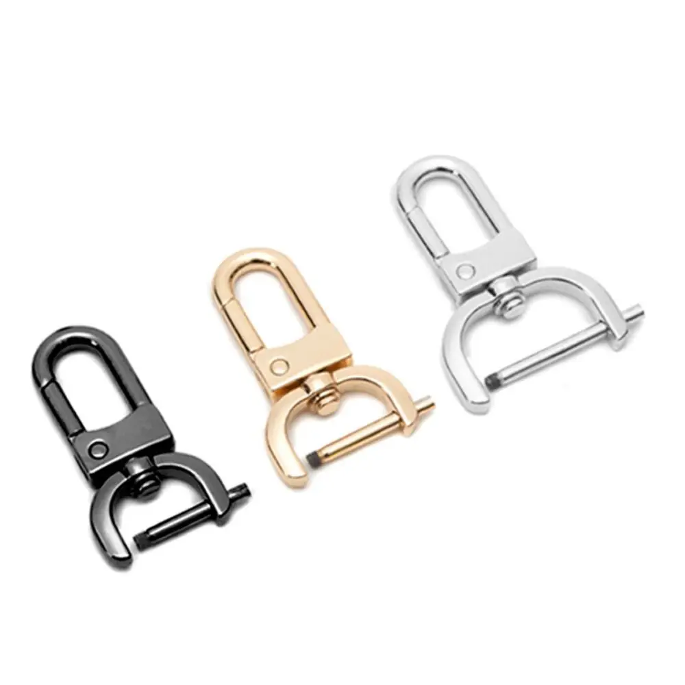 16/20/25mm Metal Removable Hook Trigger Clip Belt Buckle Hook Easy Repair Leather Craft Bag Belt Screw Carabiner