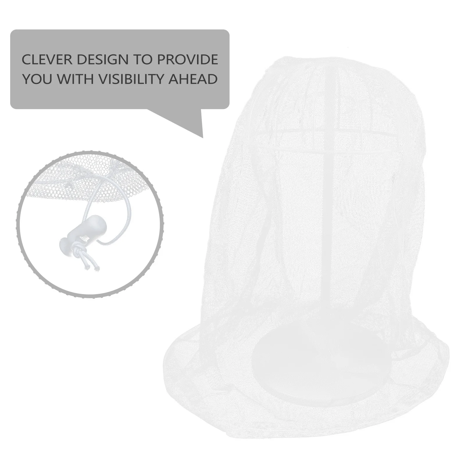 

2Pcs Head Nets Mesh Outdoor Camping Insect Protection Fly Netting Fishing Neck Closure Breathable Head Nets
